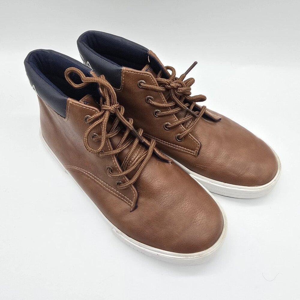 Nautica Boys Brown Chukka Boots Size 5 Lace Up